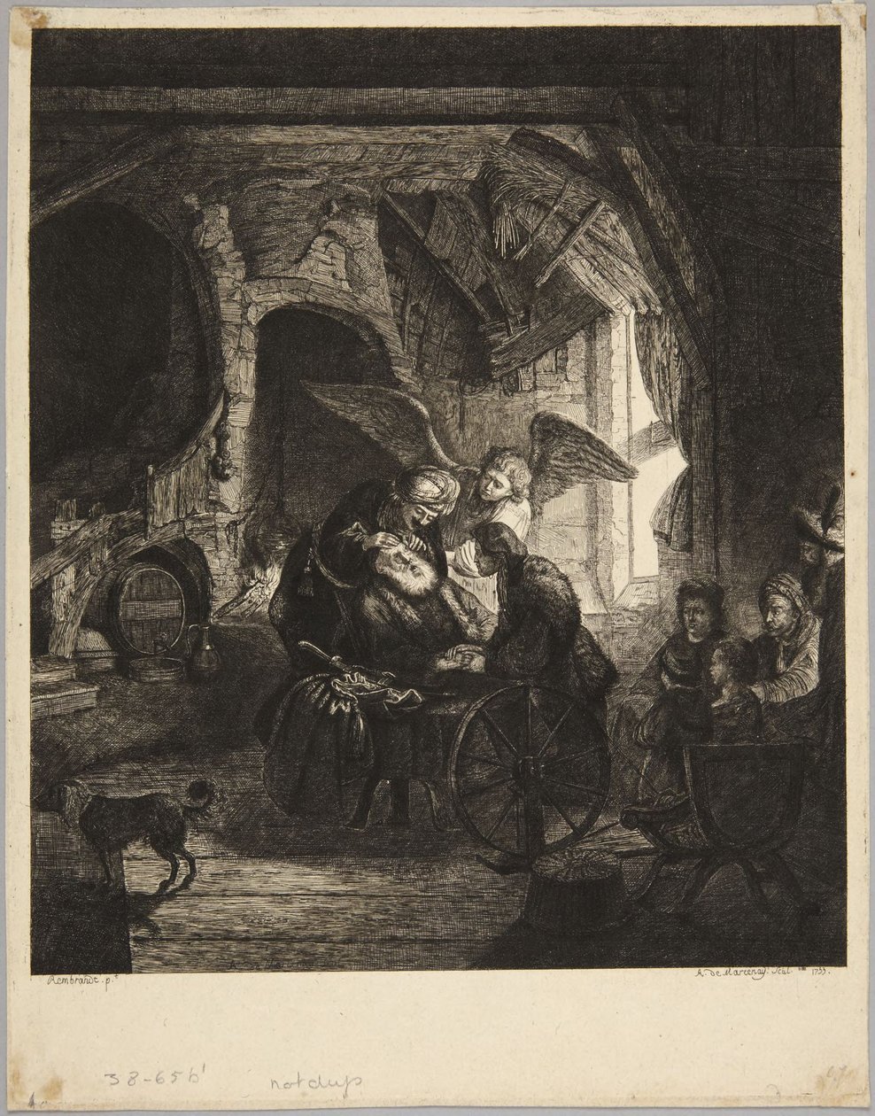 Tobie recouvrant la vue - Rembrandt van Rijn