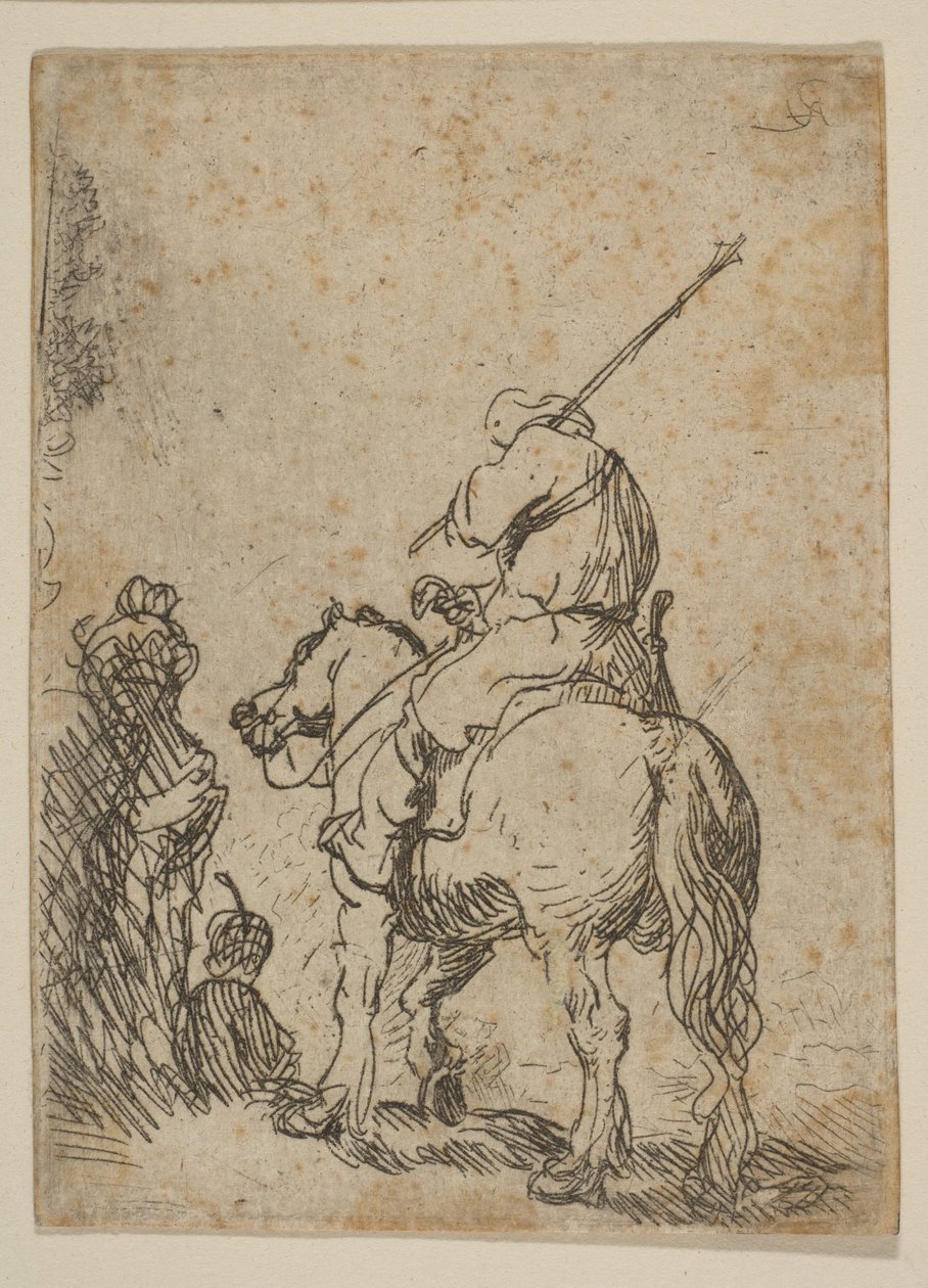 Soldat turbané à cheval, vers 1629 - Rembrandt van Rijn