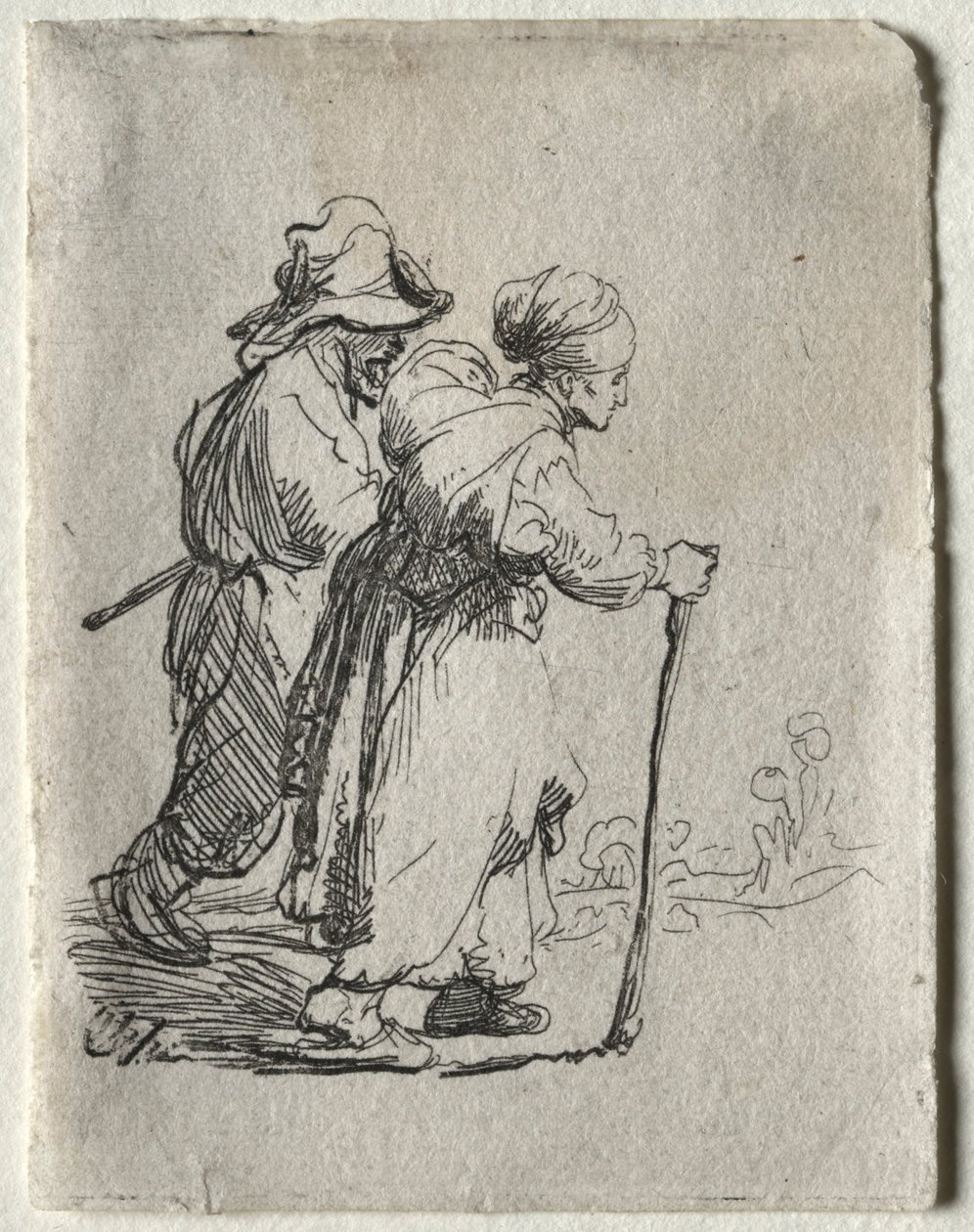 Deux vagabonds, un homme et une femme, c. 1634 - Rembrandt van Rijn