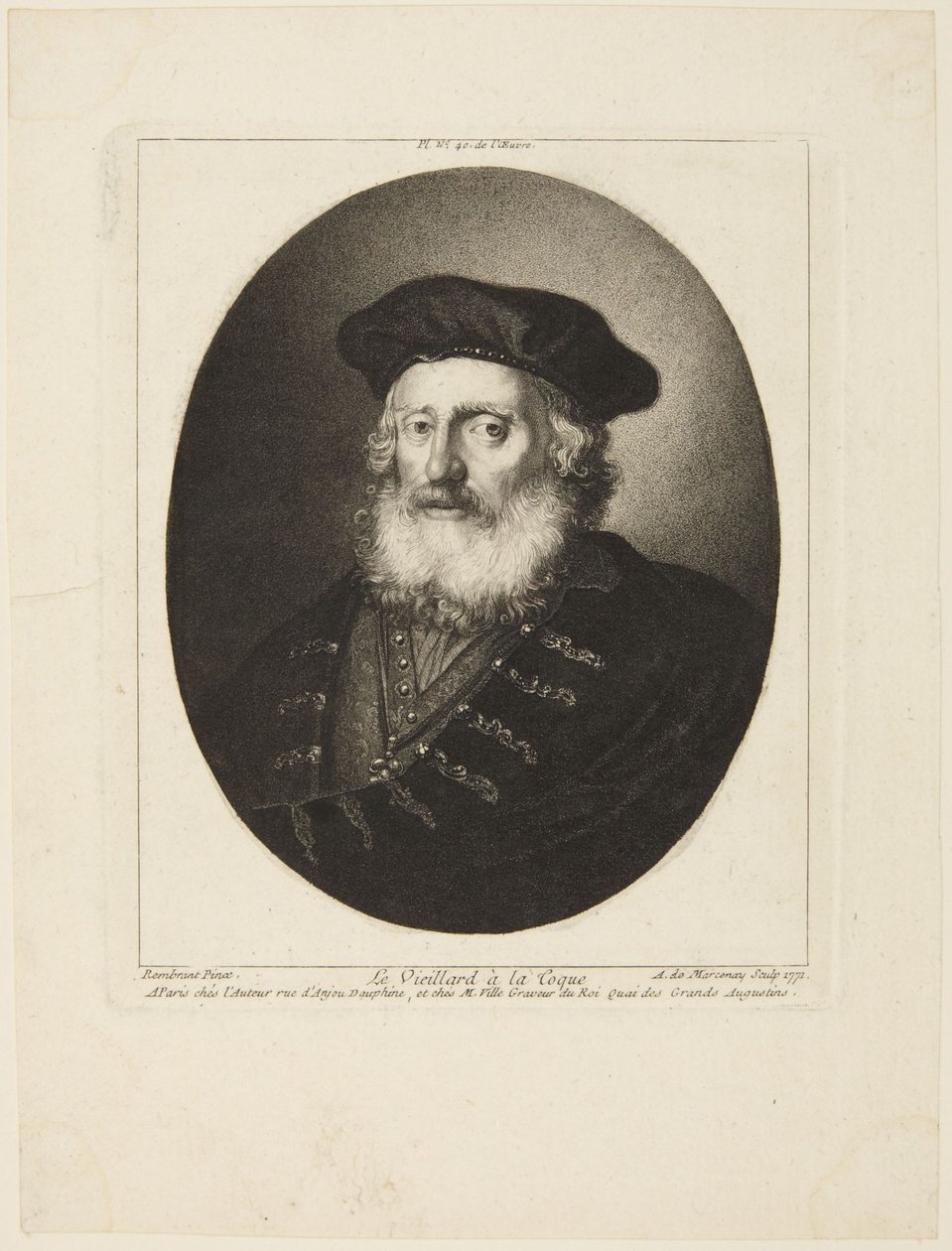 Vieillard à la toque - Rembrandt van Rijn