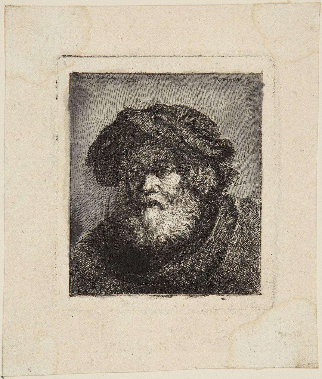 Vieillard en toque - Rembrandt van Rijn