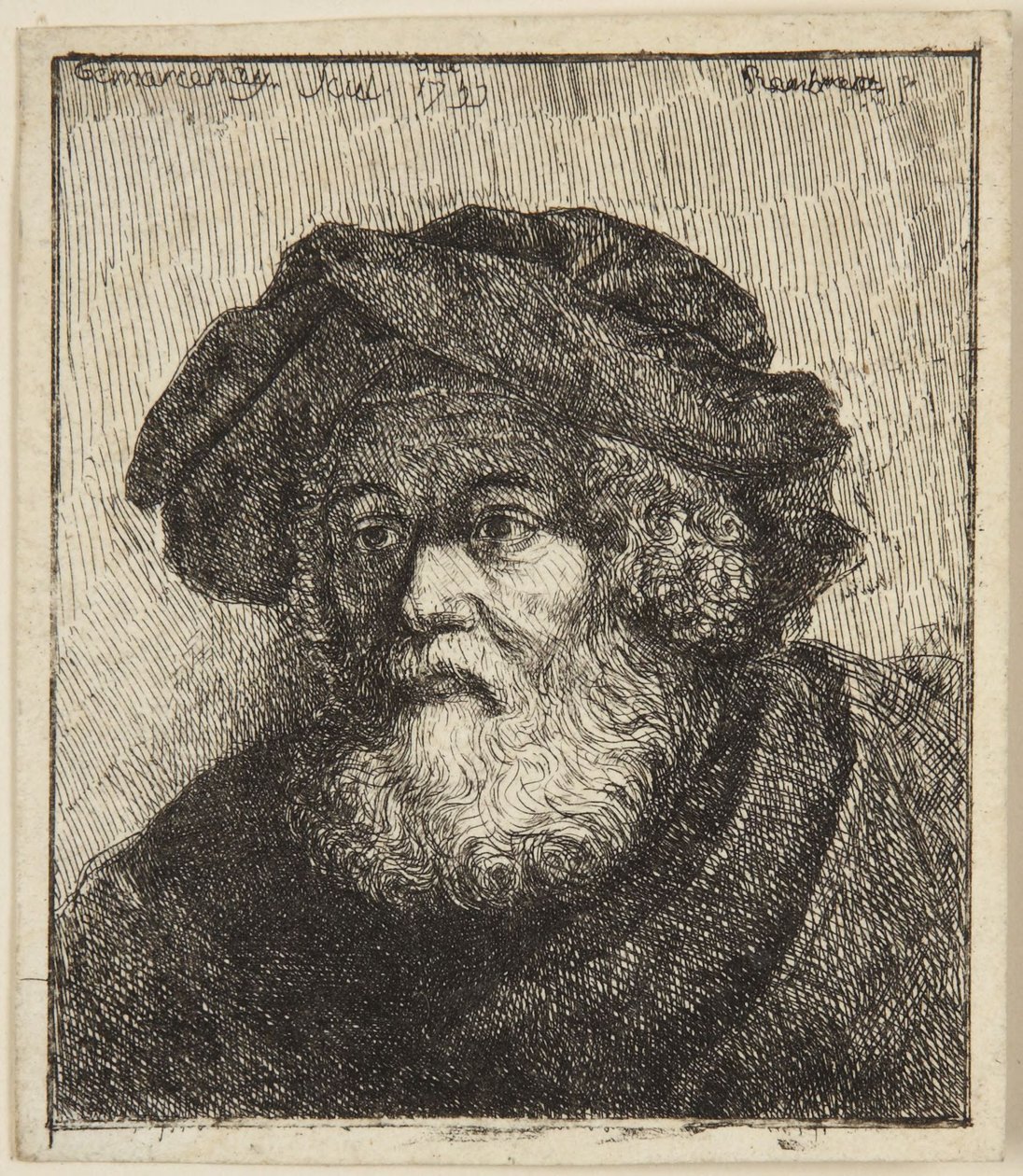 Vieillard en toque - Rembrandt van Rijn