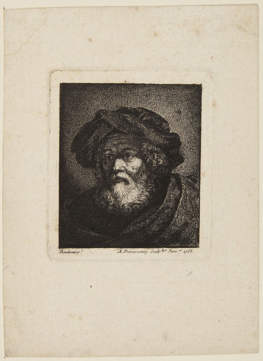 Vieillard en toque - Rembrandt van Rijn