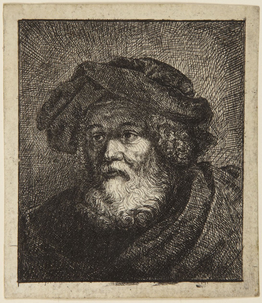 Vieillard en toque - Rembrandt van Rijn
