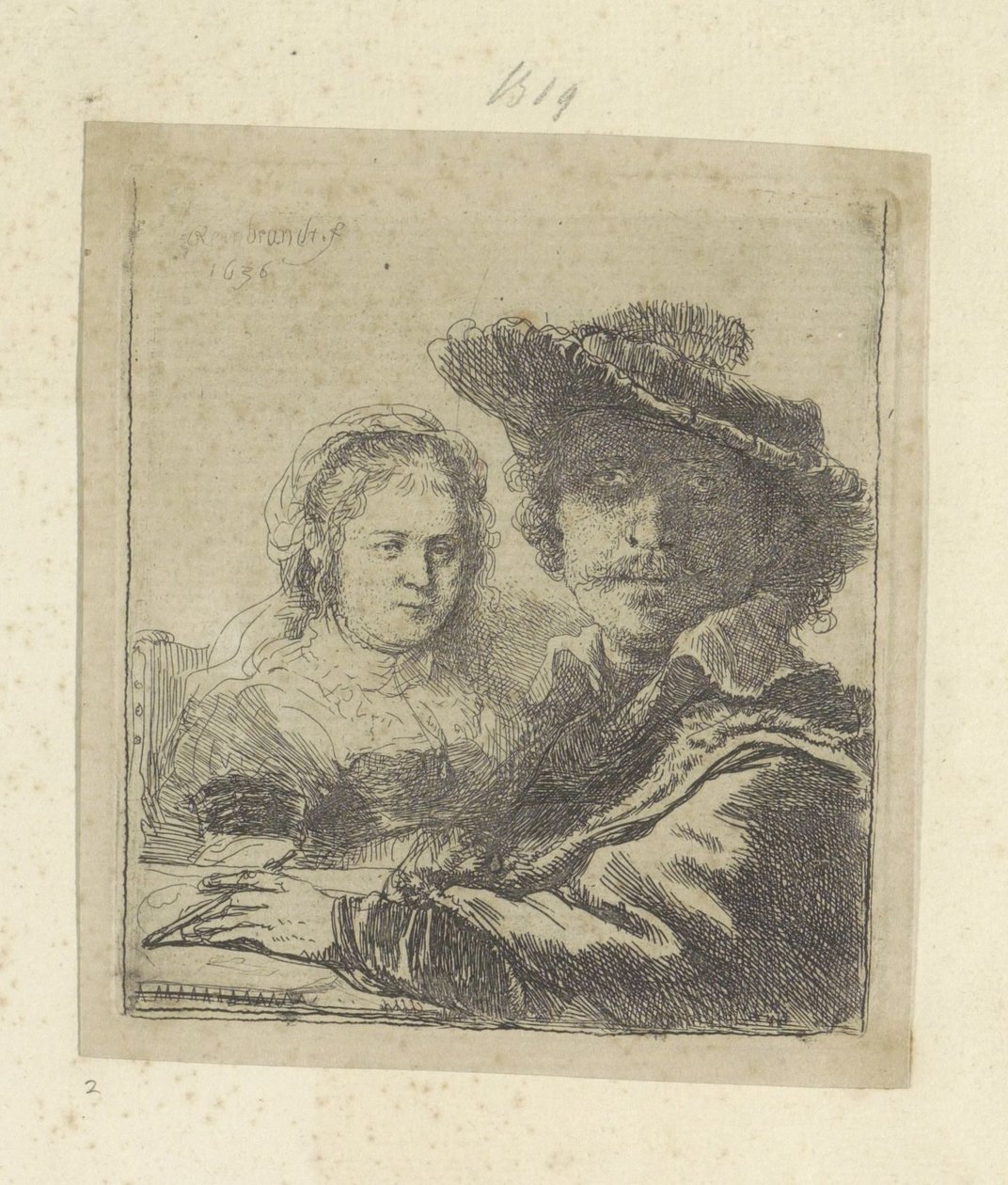Autoportrait avec Saskia - Rembrandt van Rijn