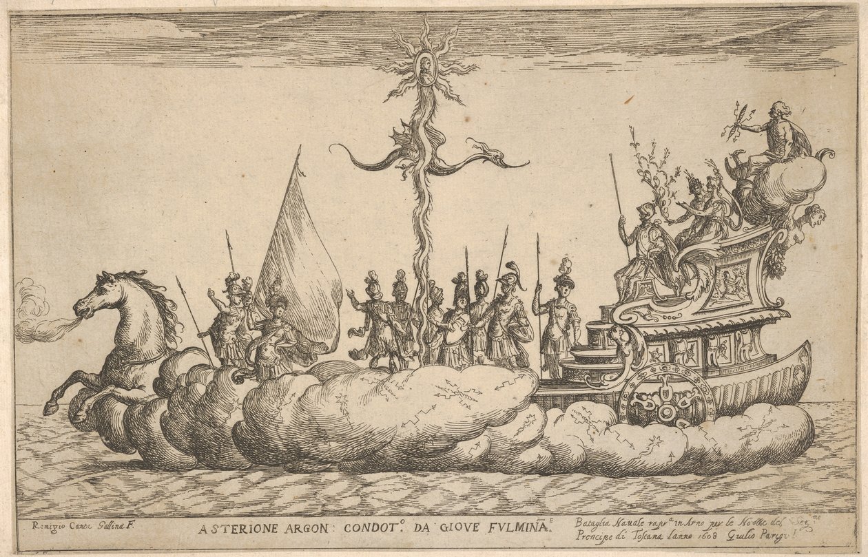 Asterion, de la série Vaisseaux des Argonautes pour la célébration de mariage de Cosimo, 1608 - Remigio Cantagallina