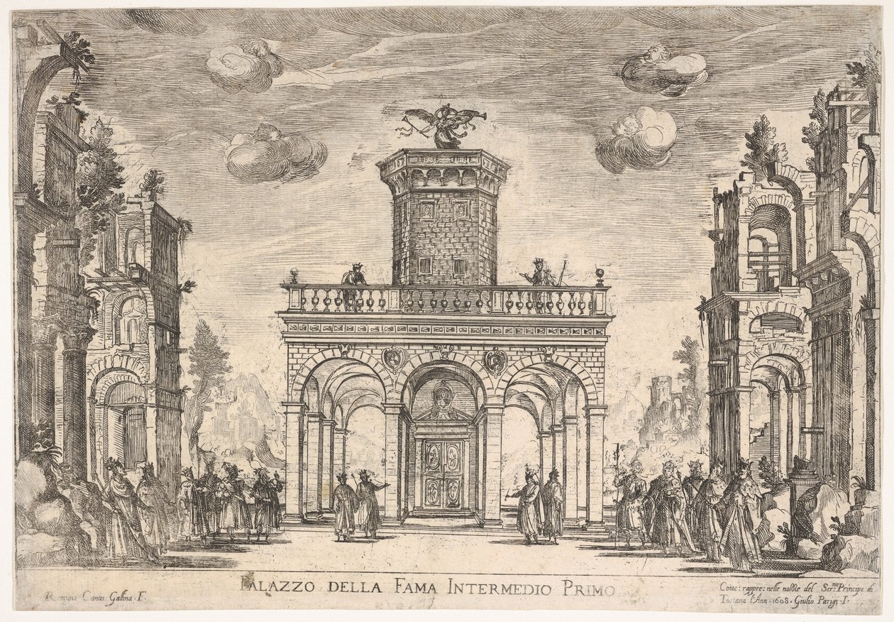 Premier intermède : palais de la renommée, Intermedio sesto : palazzo della fama, de la série 