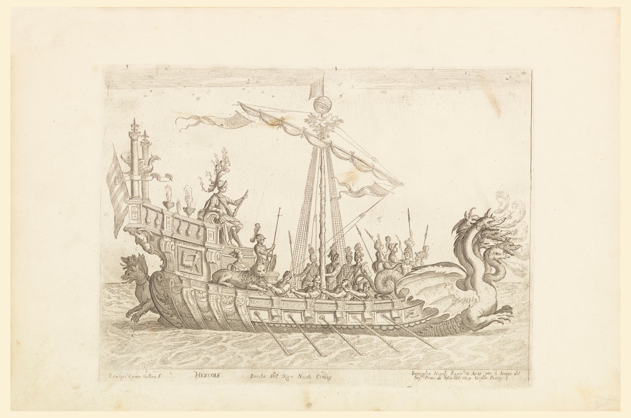Hercole barca del Sig. Nicolo Cimenes, des Vaisseaux des Argonautes pour la célébration du mariage de Cosimo de