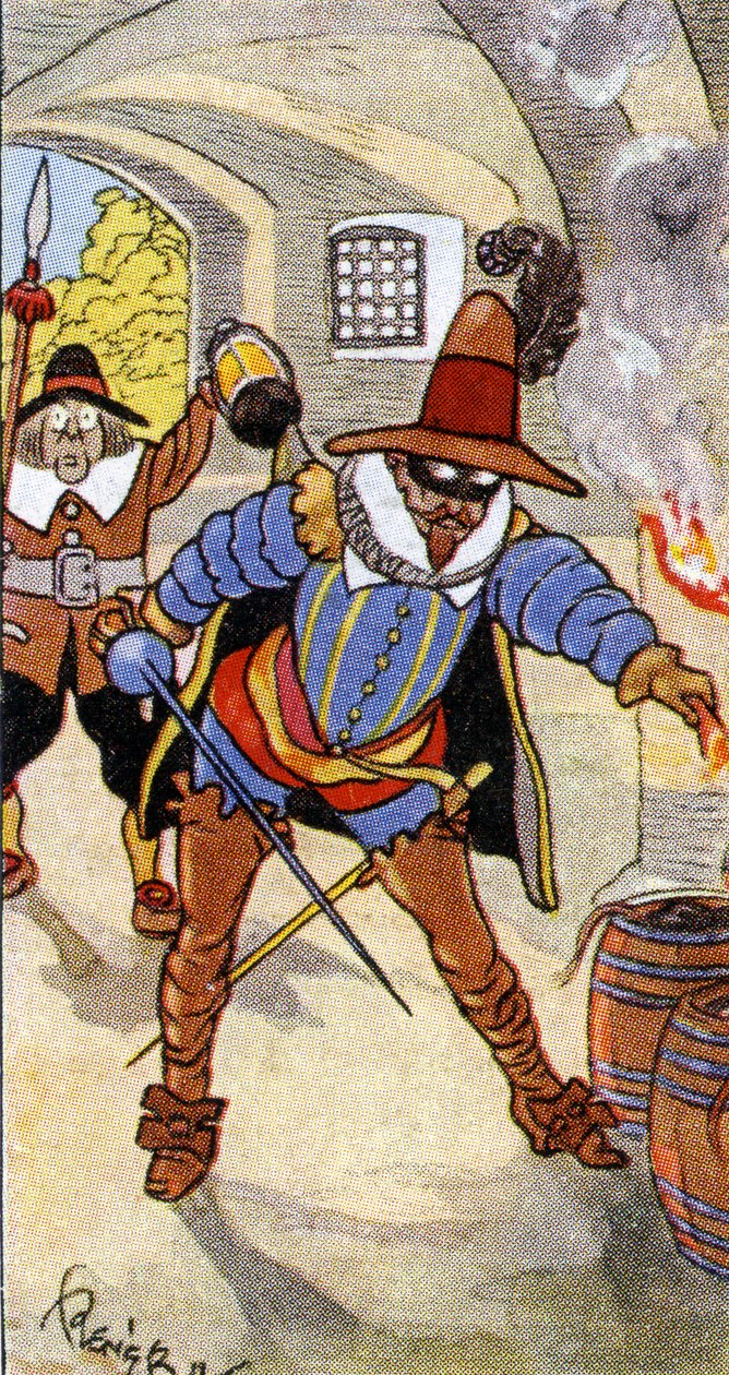 Découverte du complot de la poudre à canon et capture de Guy Fawkes, 1936 - René Bull