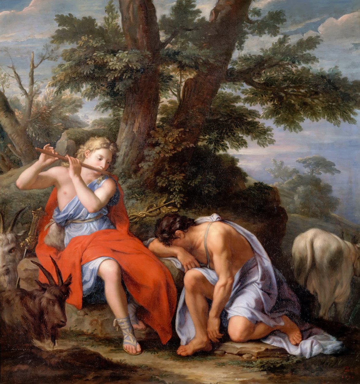 Français :  Mercure et Argus Mercury and Argus - René Antoine Houasse