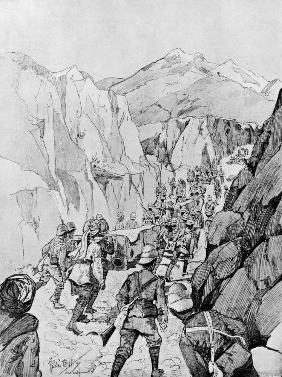 Les Northamptons ramenant leurs morts - René Bull