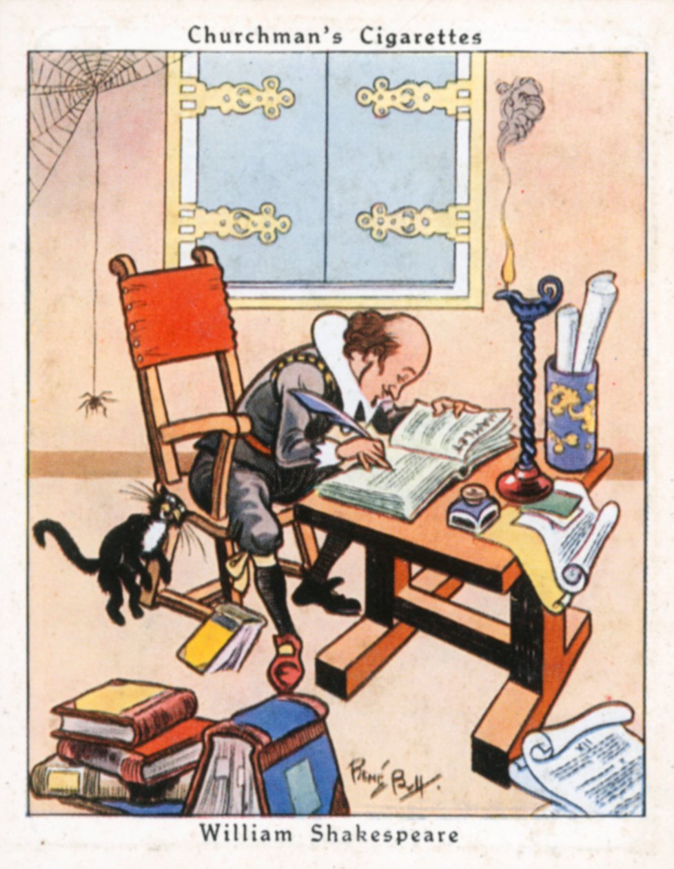 William Shakespeare (lithographie couleur) - René Bull