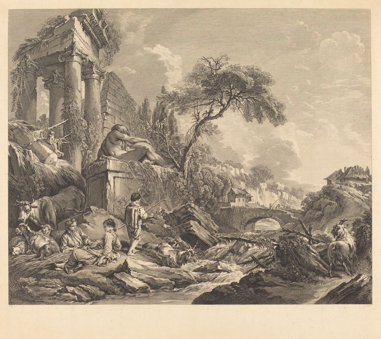 Le moineau de Lesbie - René Gaillard after François Boucher