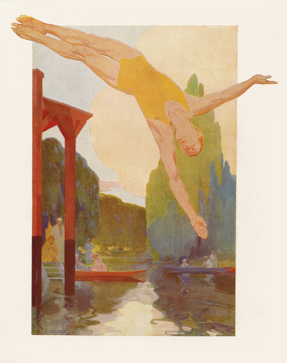 Plongeur de rivière, 1920 - Rene Lelong