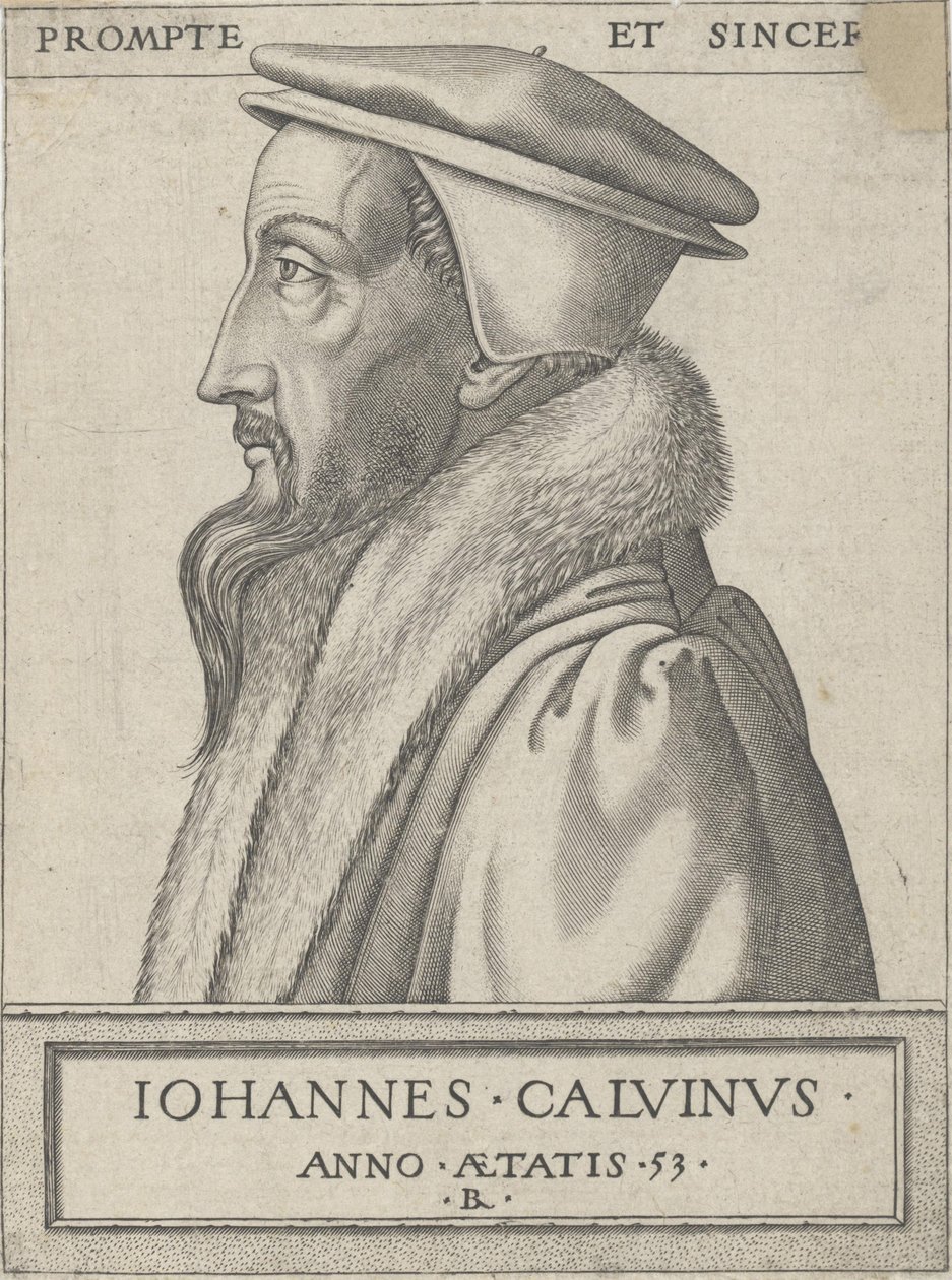 Jean Calvin (1509 - 1564), théologien et force principale de la Réforme protestante, à l