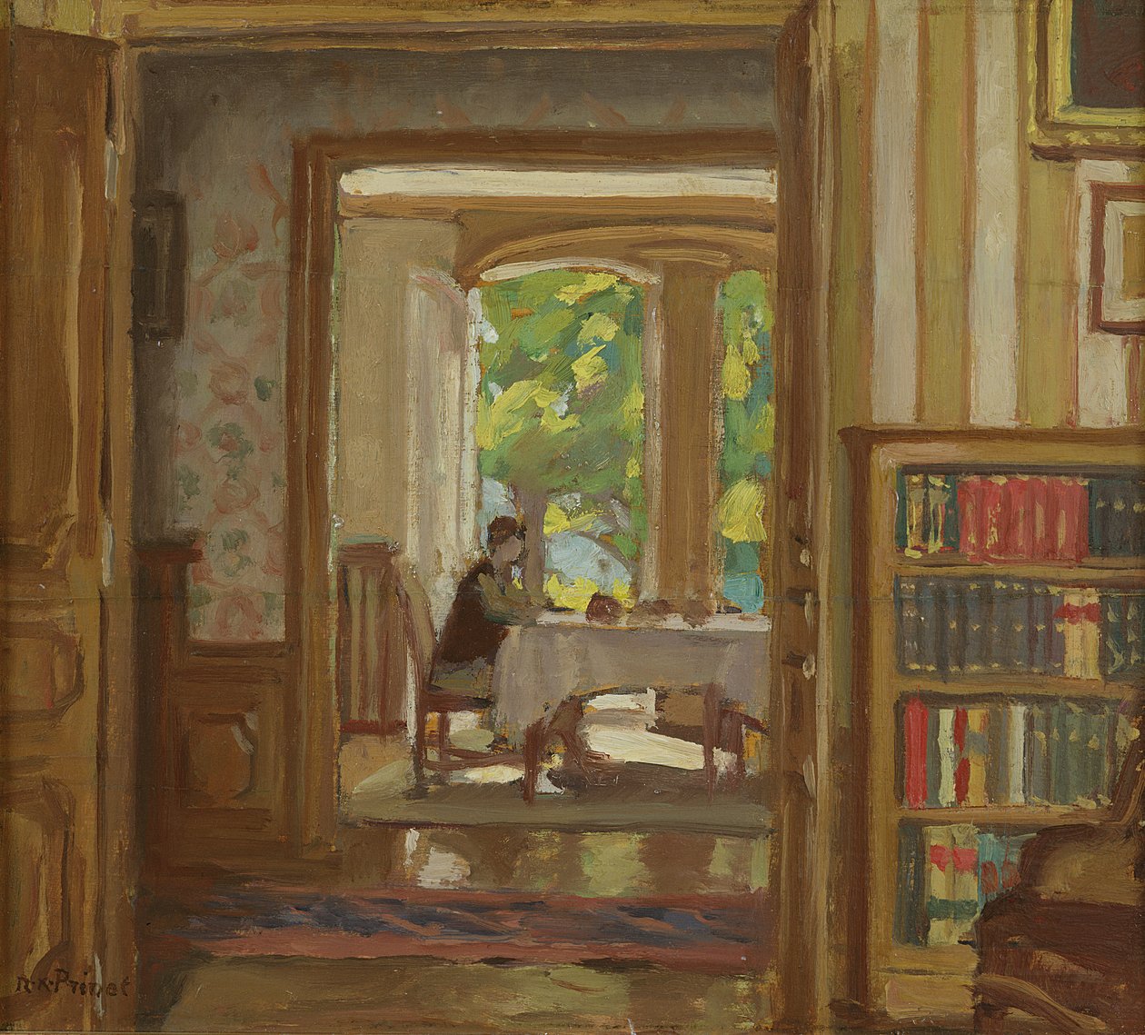 La salle à manger au Clos Saint-Jean, Bourbonne-les-Bains - René François Xavier Prinet