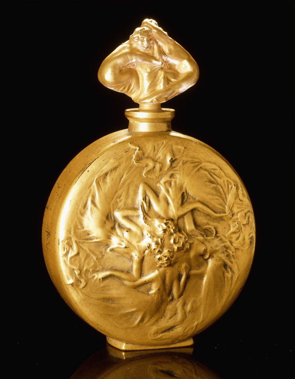 Figurines de rosace sur un flacon de parfum - Rene Jules Lalique