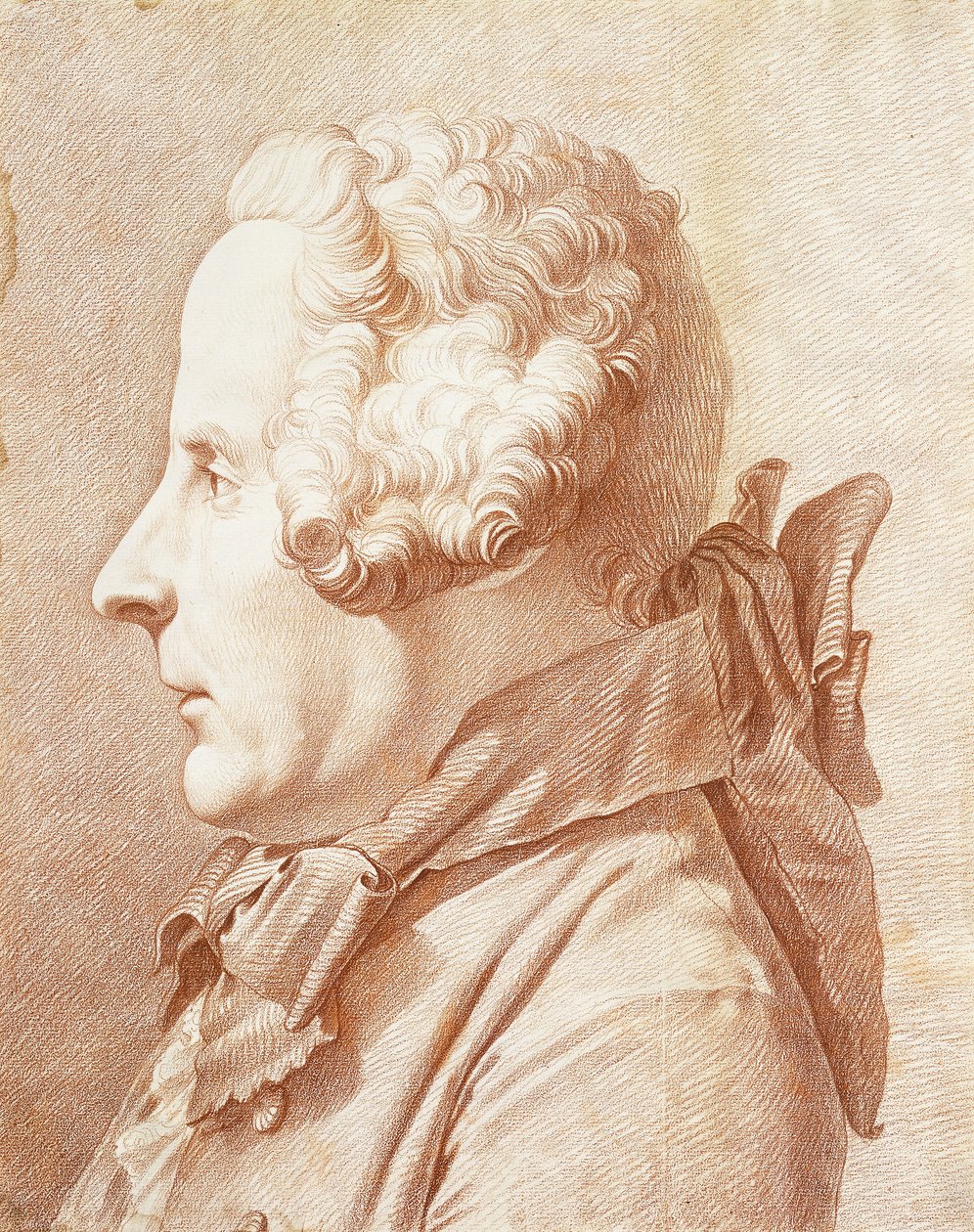 Portrait de Monsieur Hertault de Lienay, de profil, tourné vers la gauche - Rene Michel Slodtz