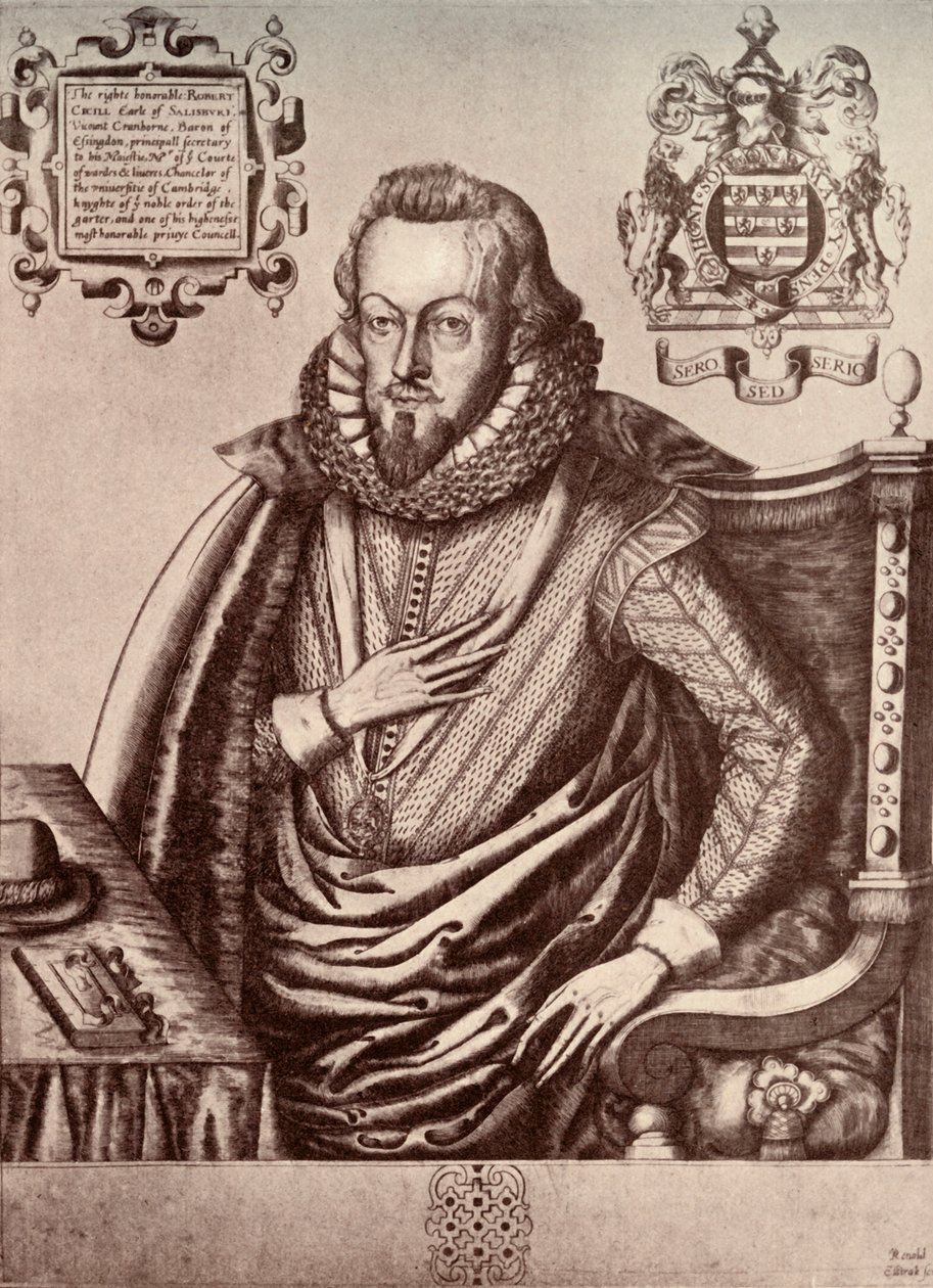 Robert Cecil, premier comte de Salisbury, début du 17e siècle, 1911 - Renold Elstrack