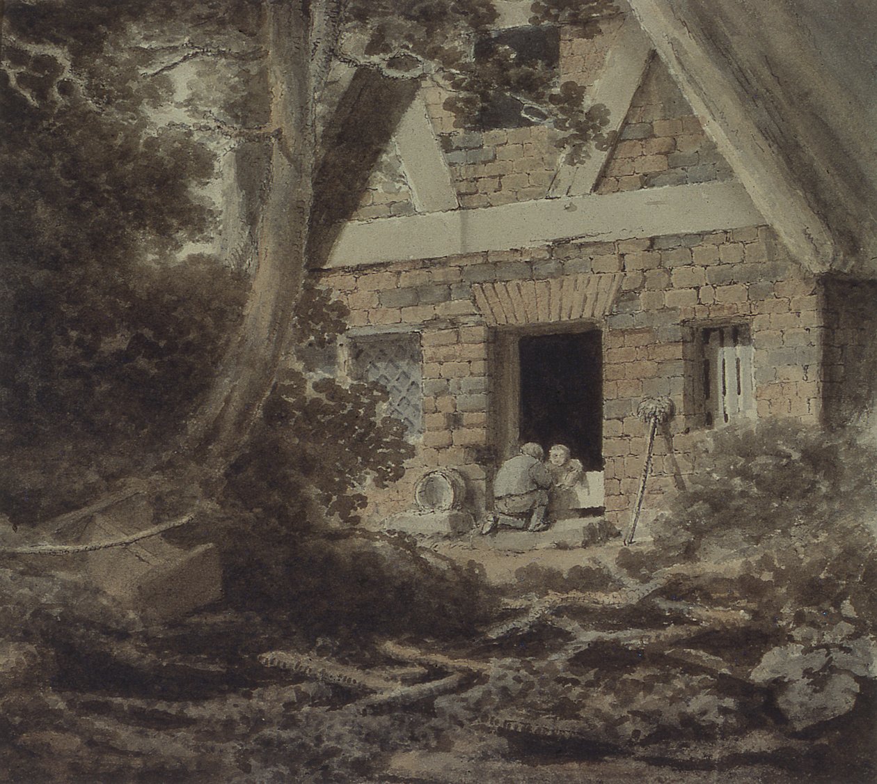 Scène à la porte d