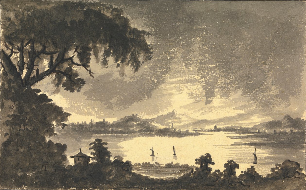 La Rivière Forth avec la ville et le château de Stirling au loin - Rev. William Gilpin