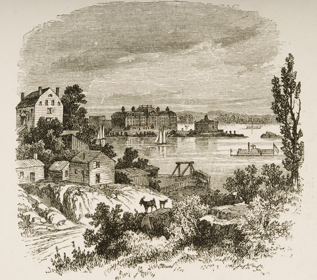 Turtle Bay et Blackwells Island, New York, vers 1880 - Reverend Samuel Manning