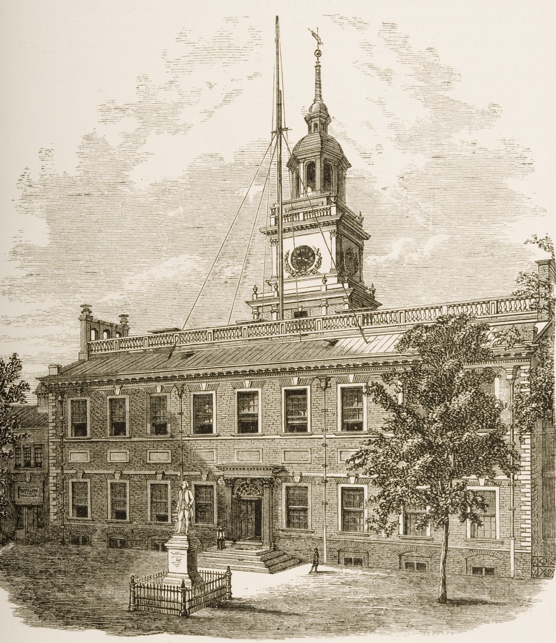 Palais de justice du comté ou Independence Hall, Philadelphie, Pennsylvanie, vers 1880 - Reverend Samuel Manning