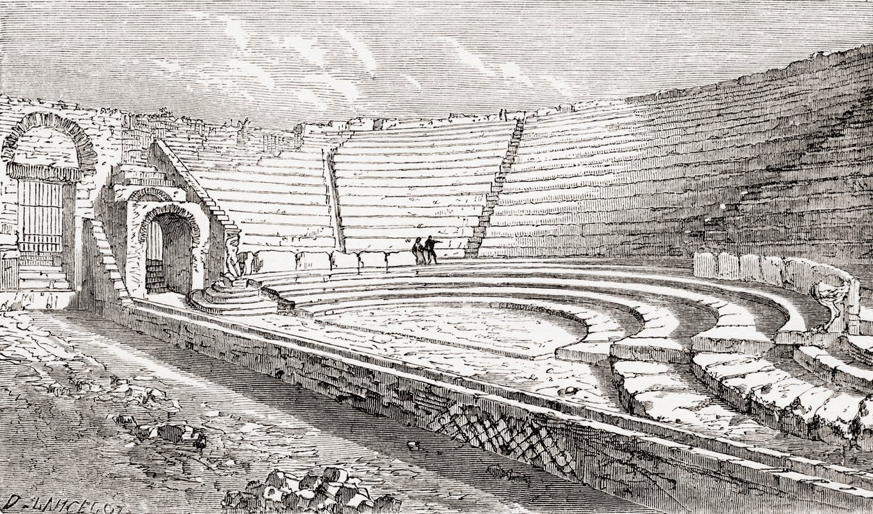 Le petit théâtre, Pompéi, Naples, Italie - Reverend Samuel Manning