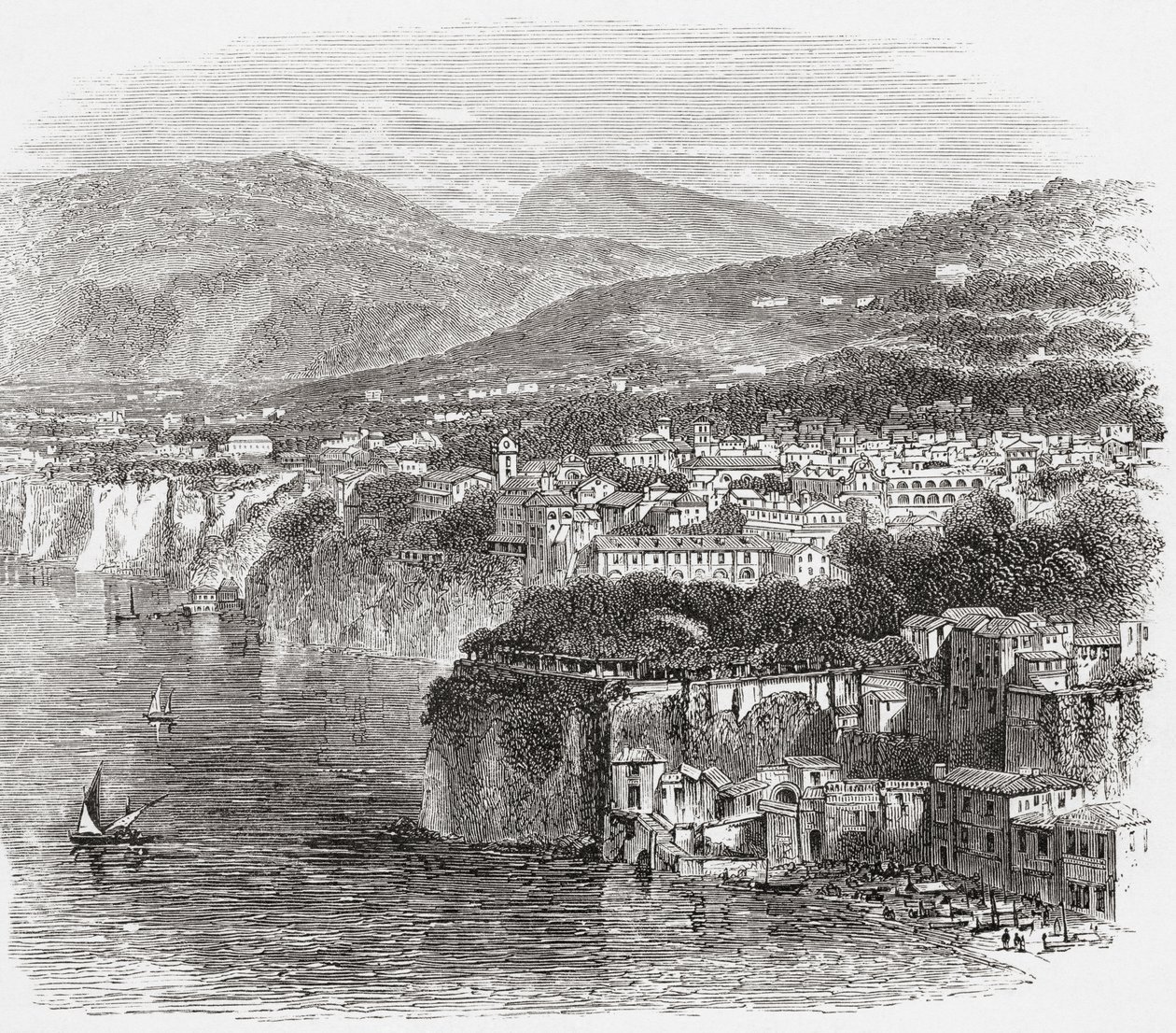 Vue de Sorrente, Campanie, sud de l