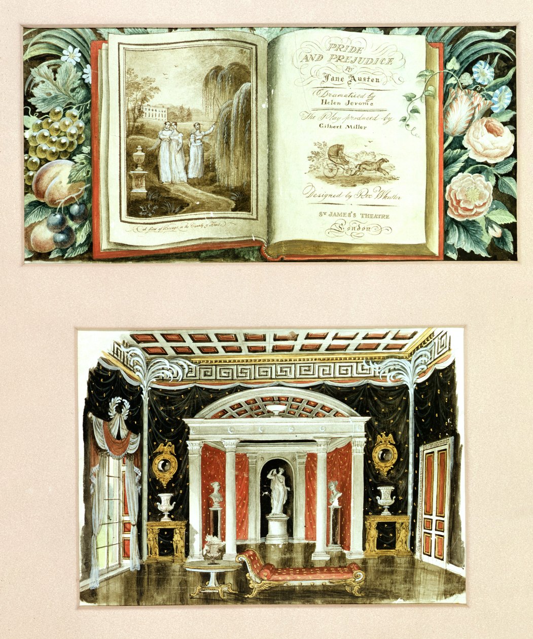 Conceptions pour Orgueil et Préjugés produites au Théâtre St. James, février 1936 - Rex Whistler