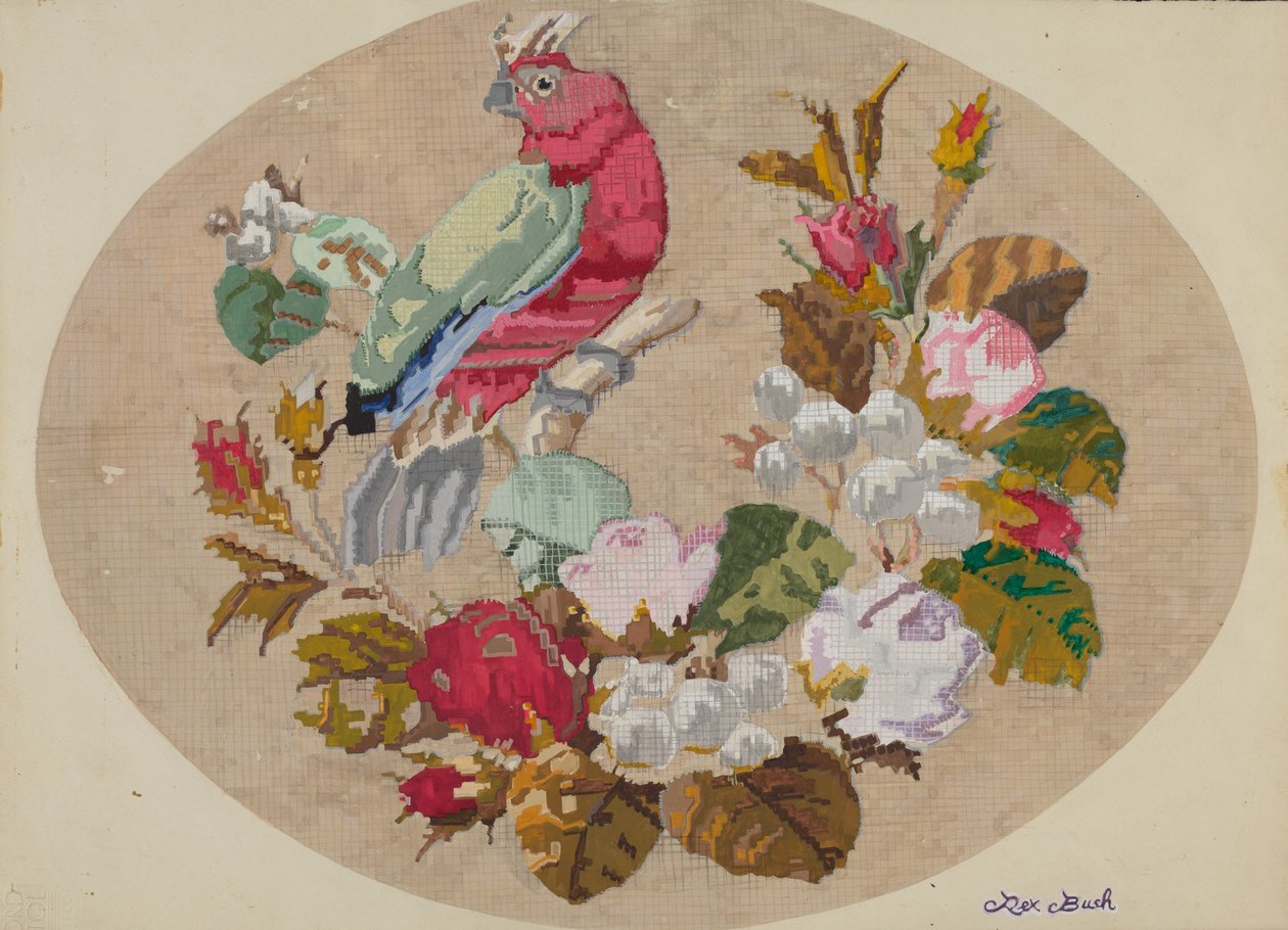 Image brodée, vers 1936 - Rex F Bush