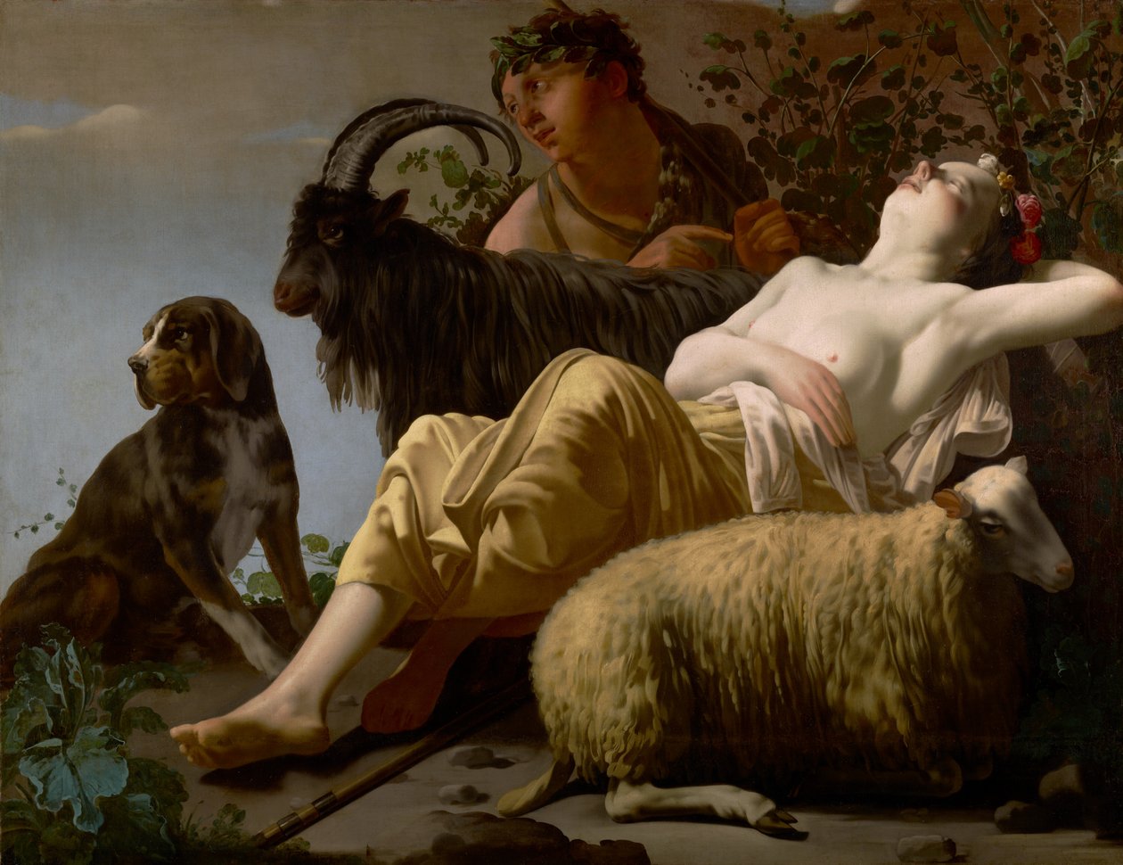 Berger et bergère endormie - Reyer Jacobsz van Blommendael