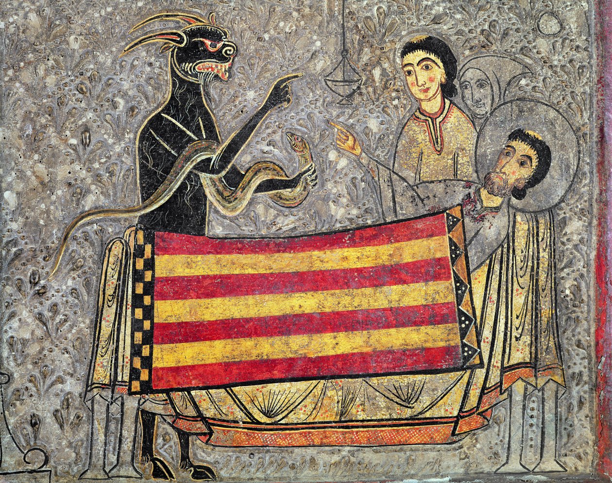 La Mort de Saint Martin de Tours, détail d