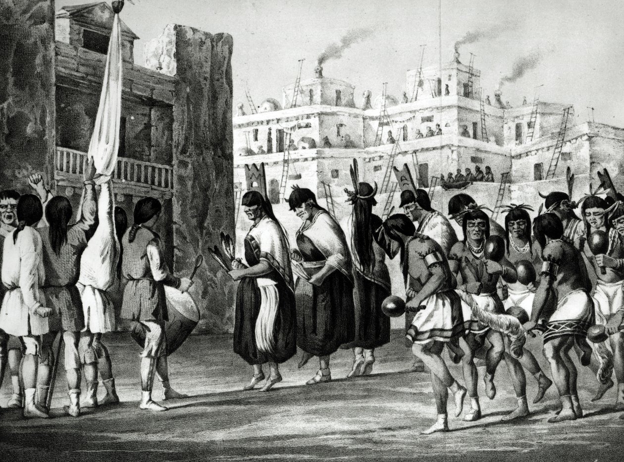 Danse des buffles à Pueblo de Zuni, Nouveau-Mexique, du 