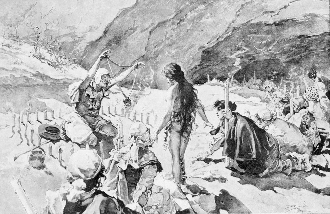 Un possédé est exorcisé dans la vallée de Rosé (dessin) - Riccardo Pellegrini