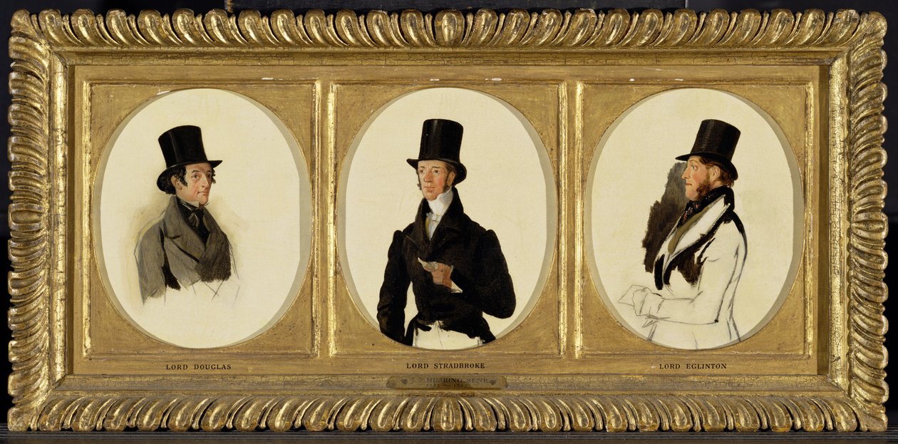 Études pour les portraits de Lord Eglinton, Lord Douglas et Lord Stradbroke dans 
