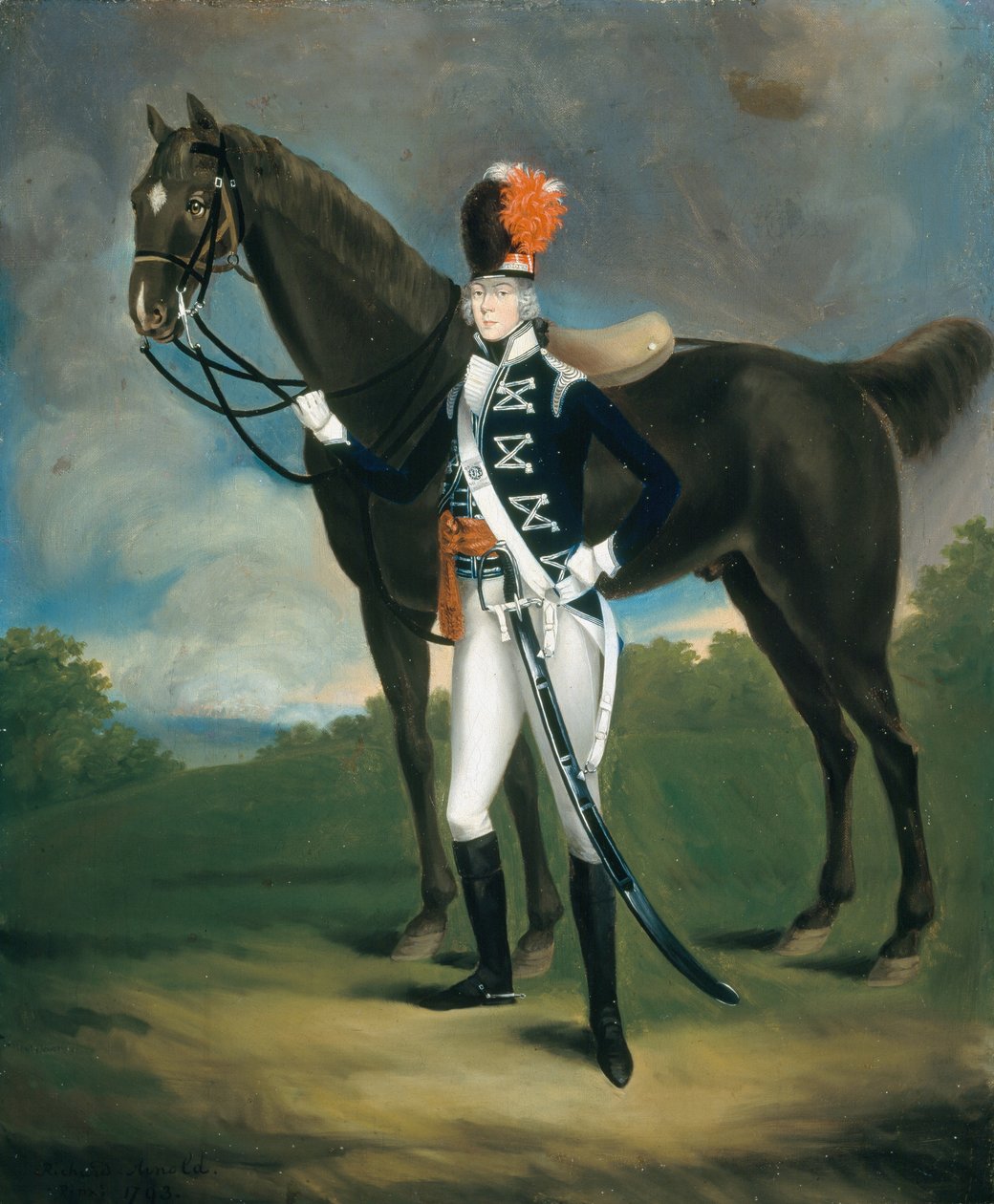 Officier non identifié du 7e régiment de dragons légers, 1793 - Richard Arnold