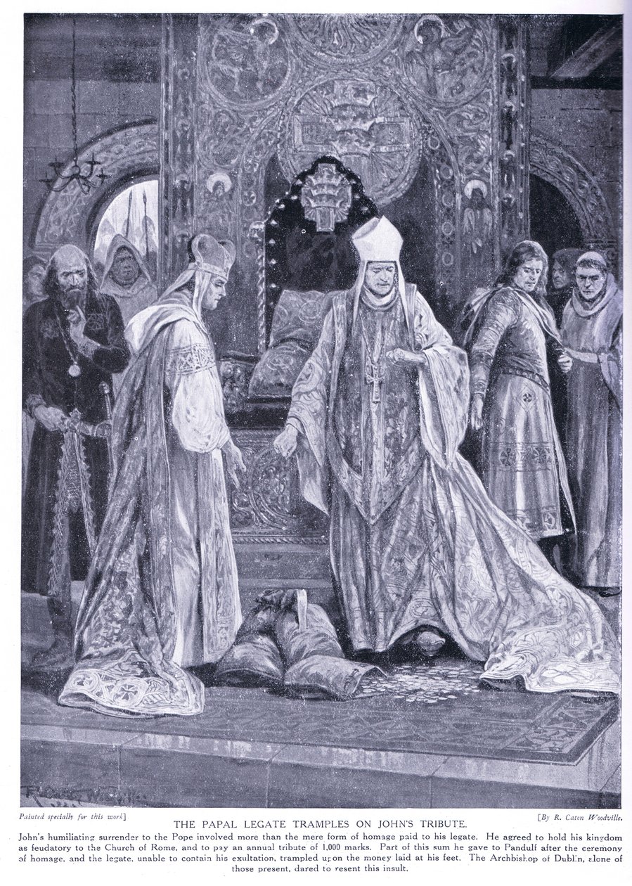 Le Légat papal piétine le tribut de Jean AD1213 - Richard Caton Woodville junior