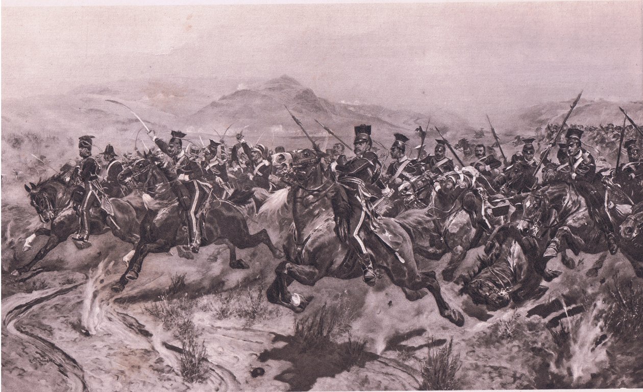 La charge de la brigade légère à Balaclava - Richard Caton Woodville junior
