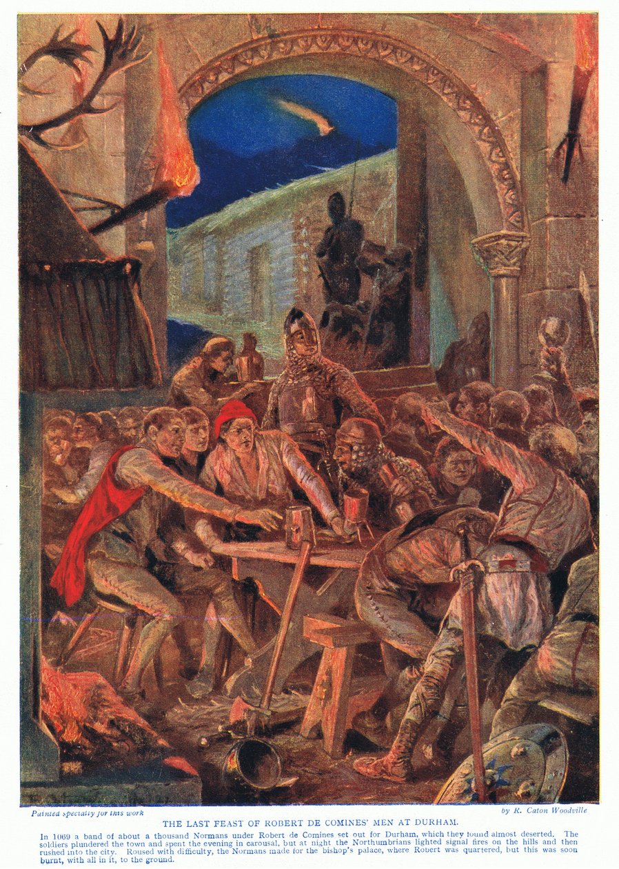Le dernier festin de Robert de Comines AD1069, années 1920 - Richard Caton Woodville junior