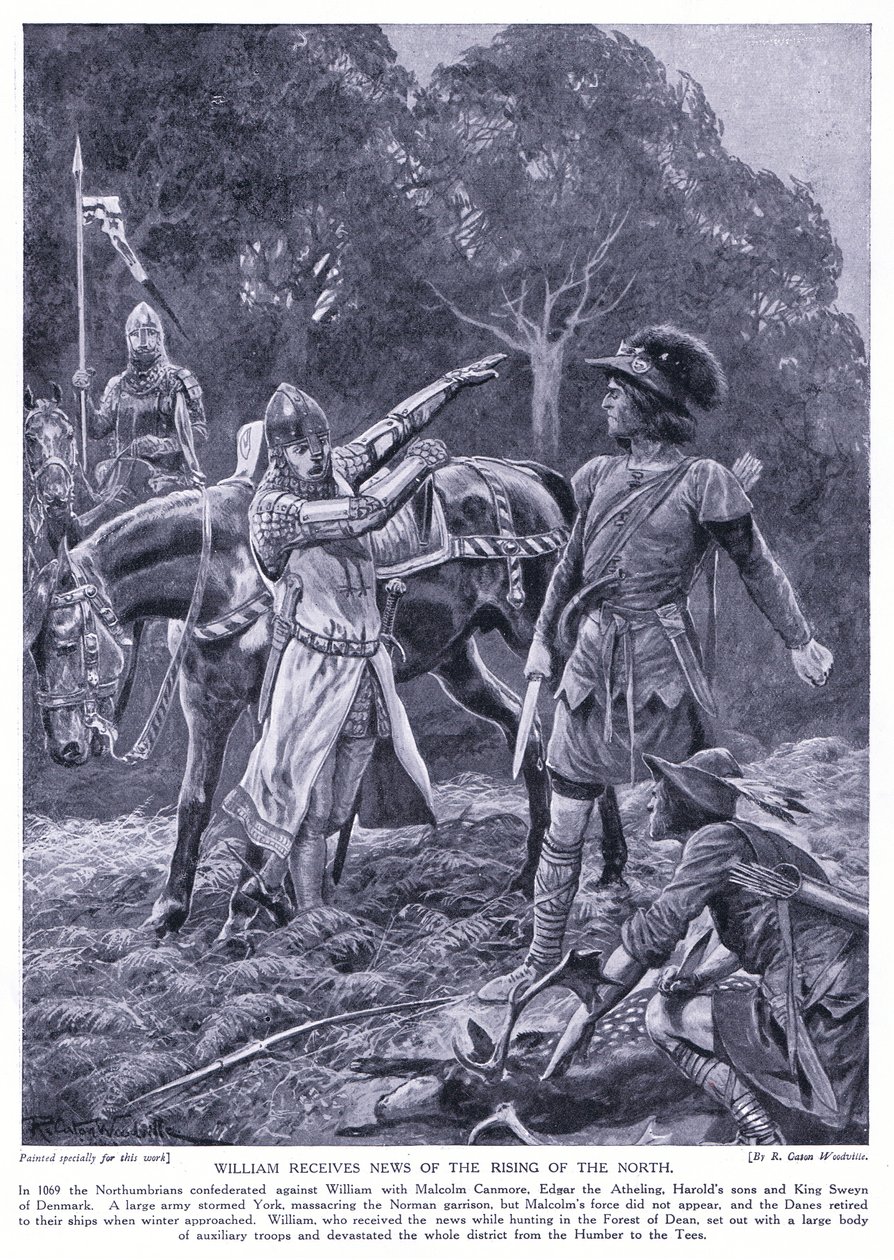 Guillaume reçoit des nouvelles du soulèvement dans le nord, années 1920 - Richard Caton Woodville junior