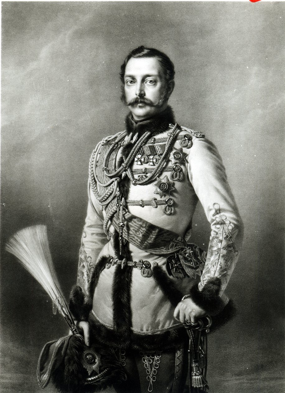 Alexandre II (1818-81) de Russie gravé par Dietmar Ullrich et Smirnoff, 1858 - Richard L. Lauchert