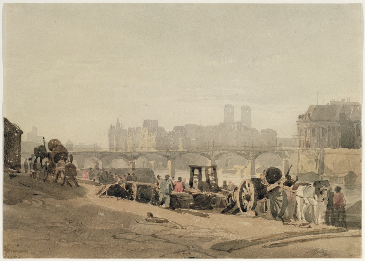 Île de la Cité, Paris - Richard Parkes Bonington
