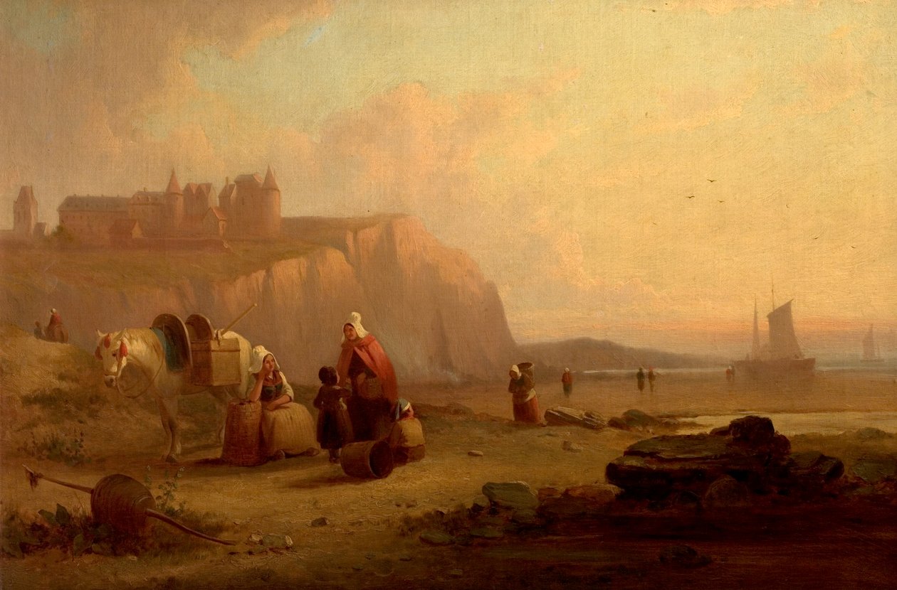 Scène sur la côte de Normandie, France - Richard Parkes Bonington