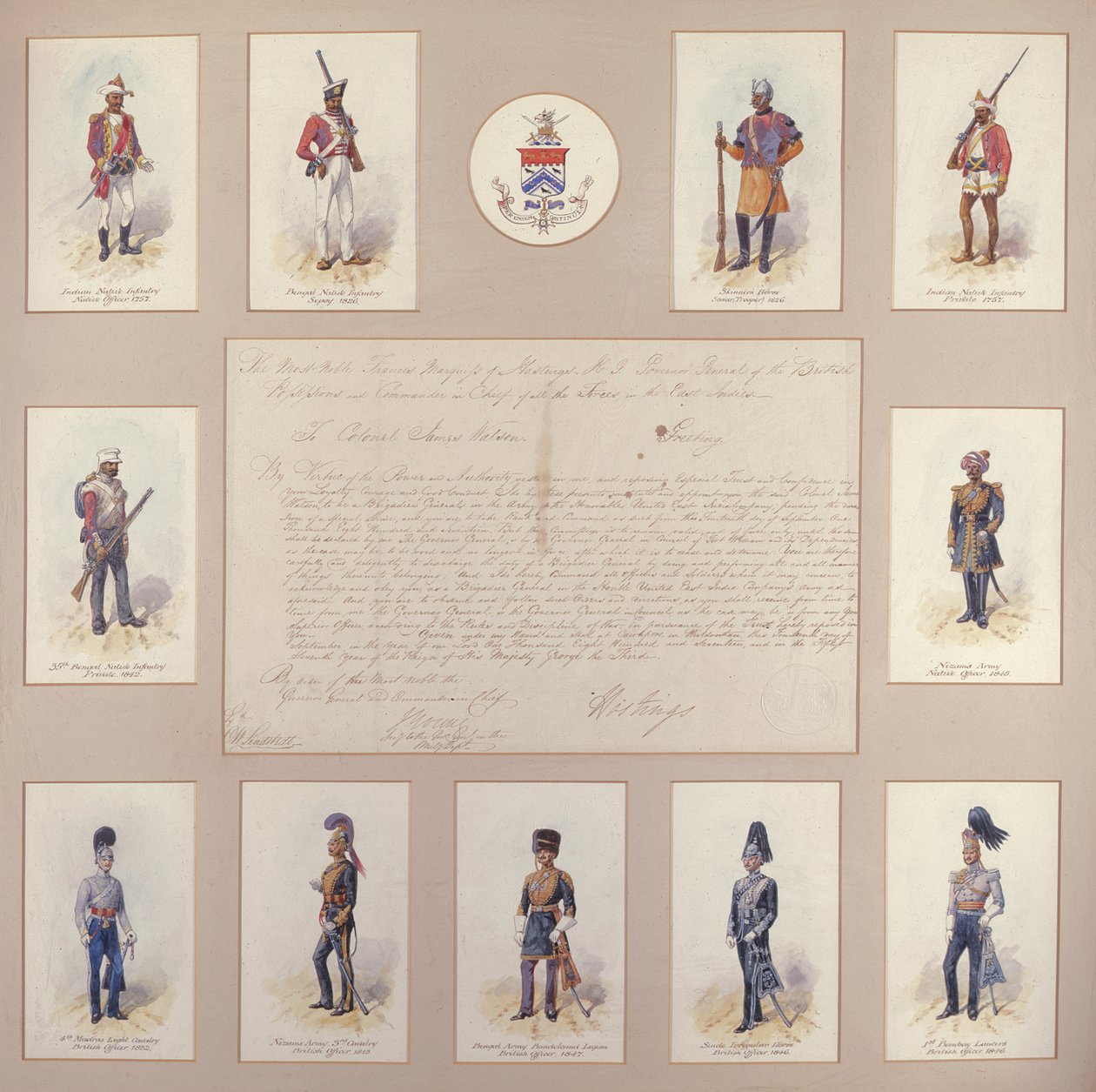 Uniformes militaires des armées britanniques et indiennes - Richard Simkin