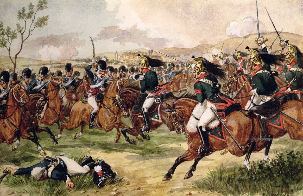 Les 20e Dragons Légers à la bataille de Vimeiro, 21 août 1808 - Richard Simkin