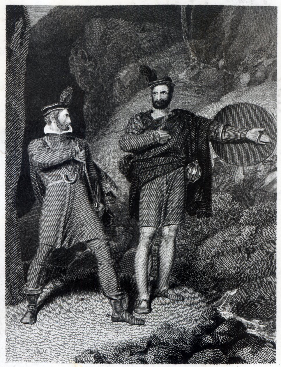 Roderick Dhu et un clansman, 1810, de 