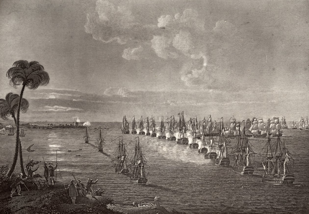 La bataille du Nil en 1798, illustration de 