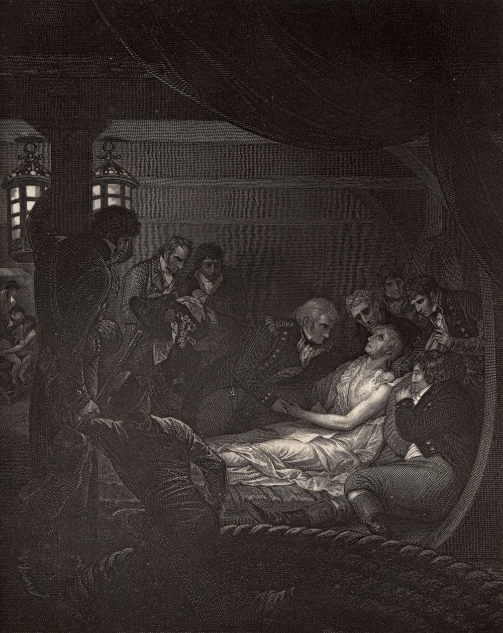 La mort de Nelson (1758-1805) illustration de 
