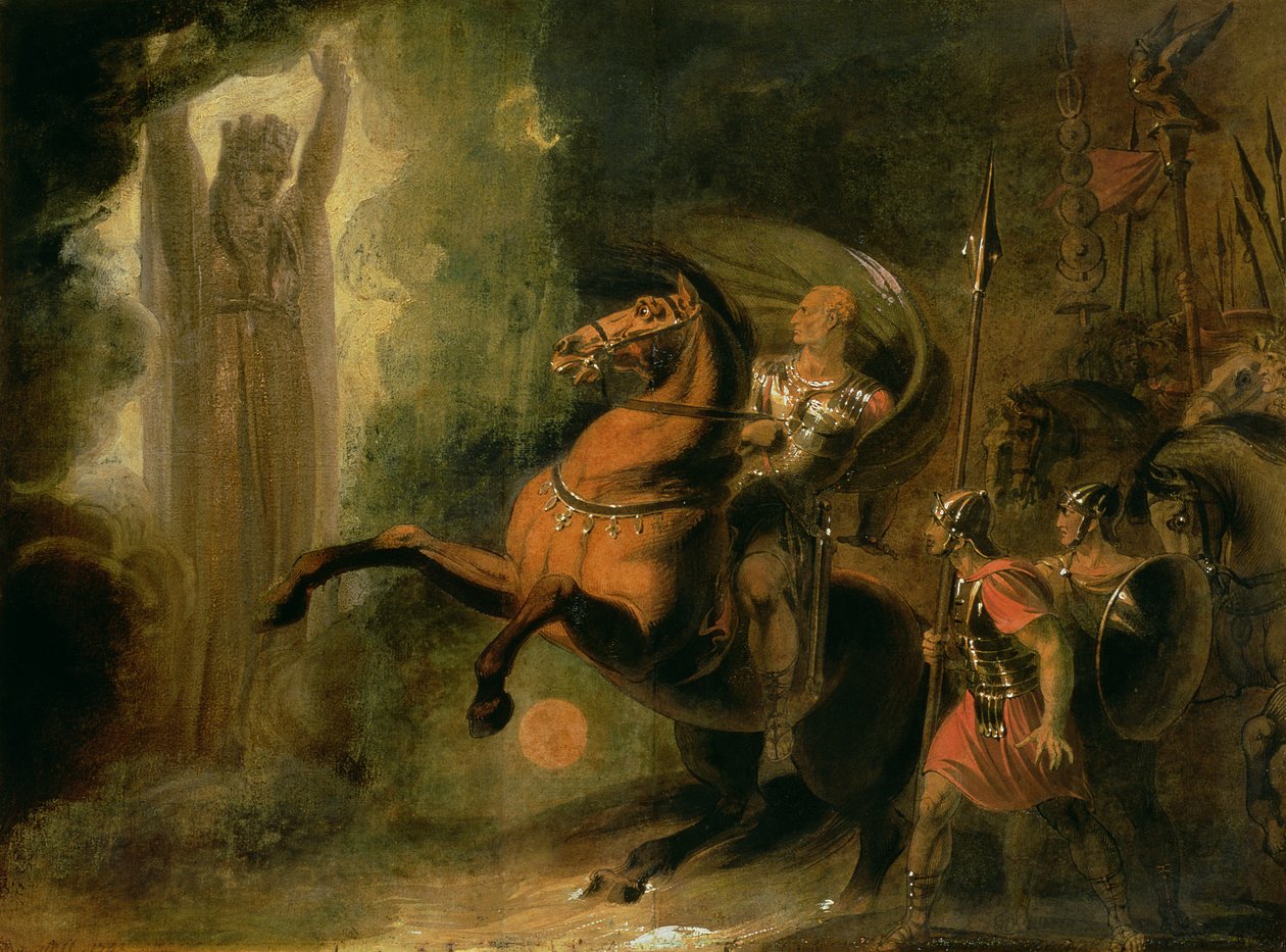 La déesse Roma apparaissant à Jules César sur les rives du Rubicon, vers 1793 - Richard Westall
